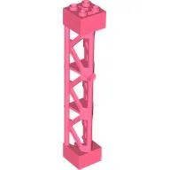 Support 2 x 2 x 10 Girder Triangular Vertical - Type 4 - 3 Posts, 3 Sections / Coral