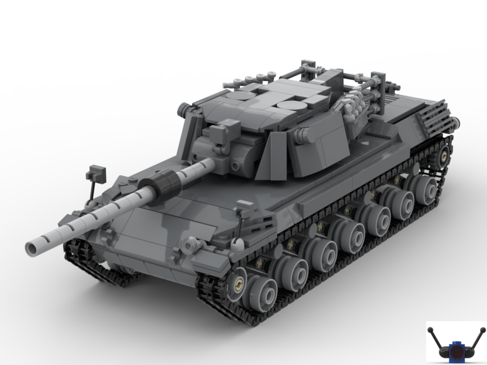 Lego Leopard 1 (Dark Bluish Gray)
