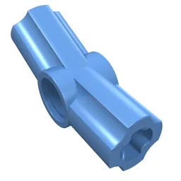 Technic Axle and Pin Connector Angled #3 - 157.5° / Medium Blue