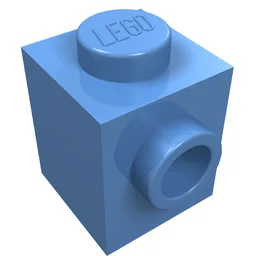Brick Special 1 x 1 with Stud on 1 Side / Medium Blue