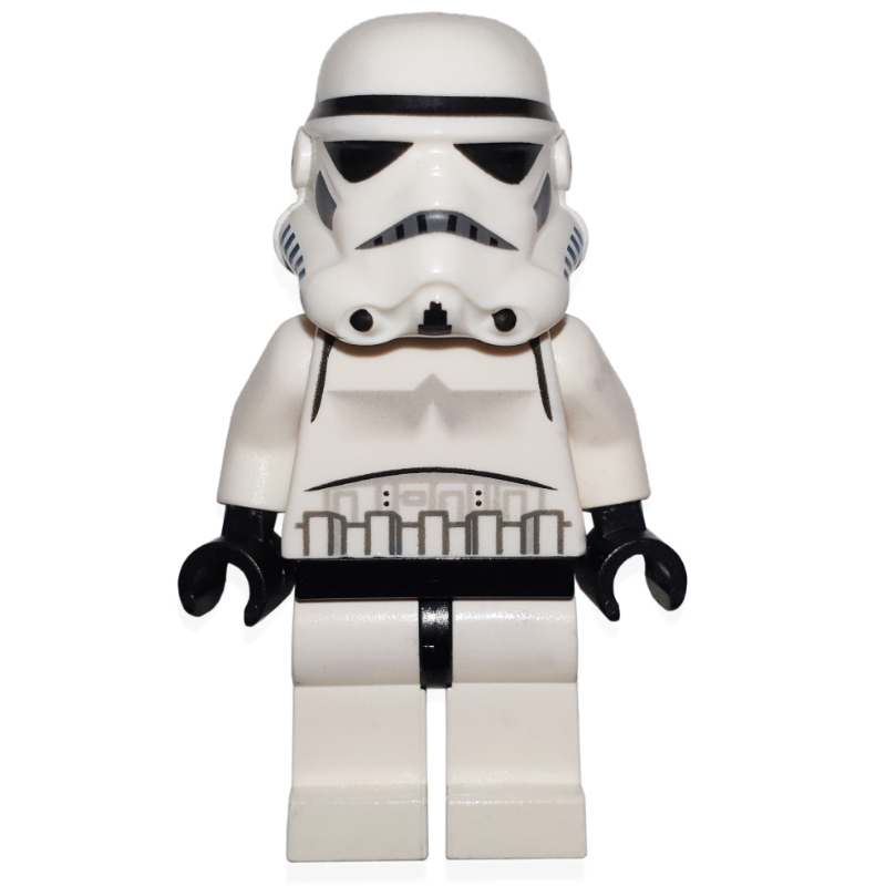 Lego Stormtrooper, Plain Black Head, Black Lines on Nose Vent