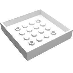 Box 6 x 6 Bottom / White