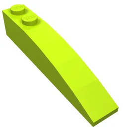 Brick Curved 6 x 1 / Lime
