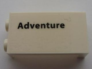 Lego Panel 1 x 2 x 3 with Side Supports - Hollow Studs with 'Adventure' Pattern Model Left Side (Sticker) - Set 10213