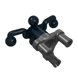 Technic 4 Ball Joint Steering Arm With 3 Pin Base [Complete Assembly] / Black