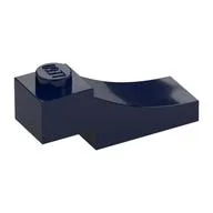 Brick Curved, 3 x 1 with 1/3 Inverted Cutout / Dark Blue