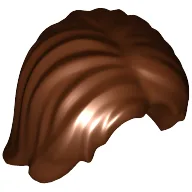 Hair Mid-Length Tousled with Center Part / Reddish Brown