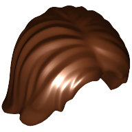Lego Hair Mid-Length Tousled with Center Part / Reddish Brown