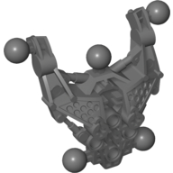 Lego Large Figure Skeletal, Torso with 5 Ball Joints (Av-Matoran Type 2) / Dark Bluish Gray