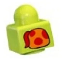 Primo Brick 1 x 1 with Horse Body / 'B' Print / Lime