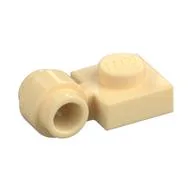 Plate Special 1 x 1 with Clip Light, Bar Hole [Thick Ring] / Tan