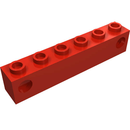 Lego Light Prism Brick, Train, 1 x 6 Holder / Red