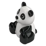 Duplo Animal Bear, Sitting, Panda Print / White