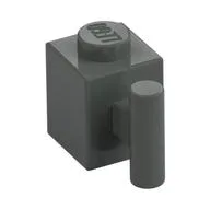 Brick Special 1 x 1 with Handle / Dark Gray