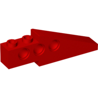 Lego Technic Slope Long 1 x 6 with 3 Pin Holes / Red