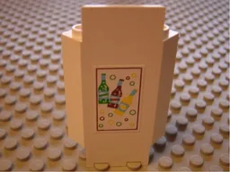 Panel 3 x 3 x 6 Corner Wall with 3 Soda Pop Bottles Pattern (Sticker) - Set 6414