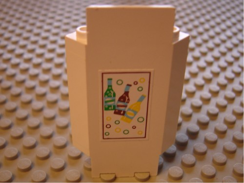 Lego Panel 3 x 3 x 6 Corner Wall with 3 Soda Pop Bottles Pattern (Sticker) - Set 6414