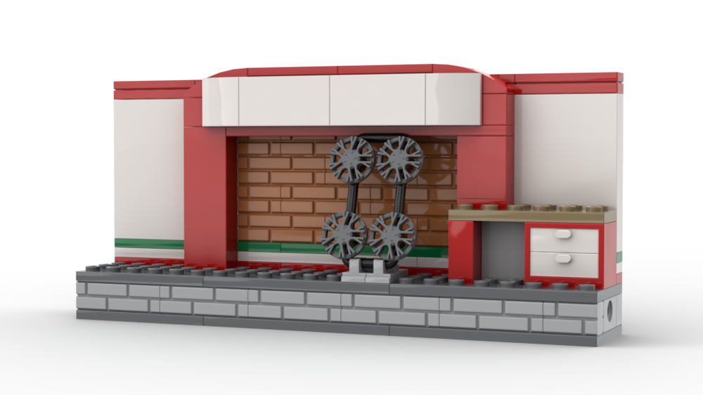 Lego Ferrari Ultimate Garage Modular Background Diorama - Gantry