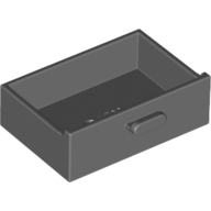 Lego Cupboard 2 x 3 Drawer / Dark Bluish Gray
