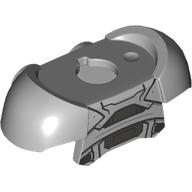 Lego Minifig Neckwear Armor Shoulder Pads with Black Armor print / Light Bluish Gray