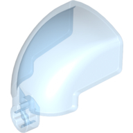 Lego Large Figure Mask / Visor with Axle Hole / Trans-Medium Blue
