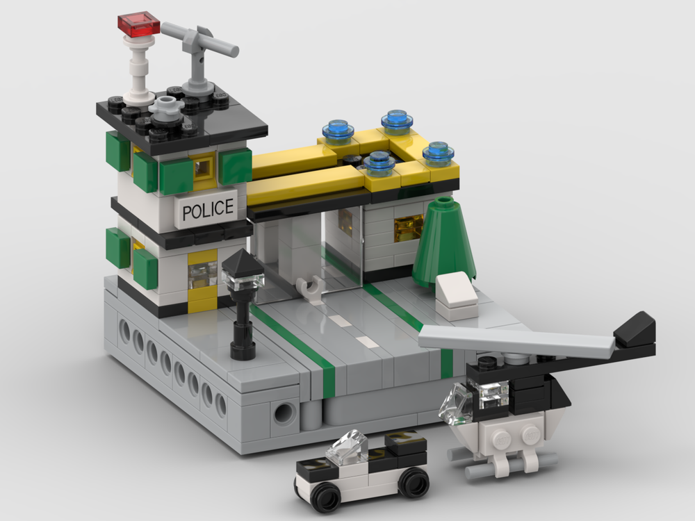Lego 381, 588 - Police Headquarters (microscale version)