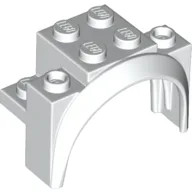 Wheel Arch, Mudguard 4 x 2 1/2 x 2 1/3 / White