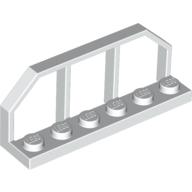 Lego Plate Special 1 x 6 with Train Wagon End Fence / White