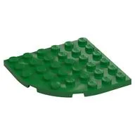 Plate Round Corner 6 x 6 / Green