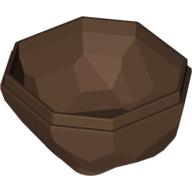 Lego Rock Boulder 4 x 4, Bottom / Brown