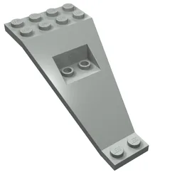 Wing Plate Bi-level 8 x 4 and 2 x 3 1/3 Down / Light Gray