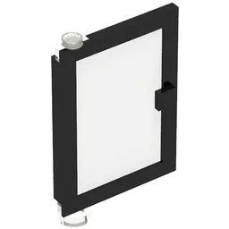 Door 1 x 4 x 5 Left with Trans-Clear Glass / Black