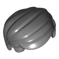 Lego Hair Combed Sideways with Short Sideburns with Light Gray Temples Print