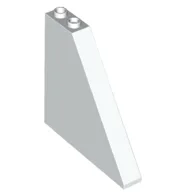 Brick Sloped 55° 1 x 6 x 5 with Bottom Stud Holders / White