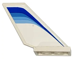 Tail Shuttle with Blue Curved Stripes Pattern on Both Sides (Stickers) - Set 2147