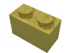 Brick 1 x 2 / Chrome Gold