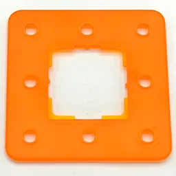 Clikits Frame, Square 3 x 3 with 8 Holes / Trans-Flame Yellowish Orange