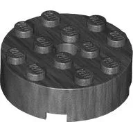 Brick Round 4 x 4 Centre Hole / Pearl Titanium