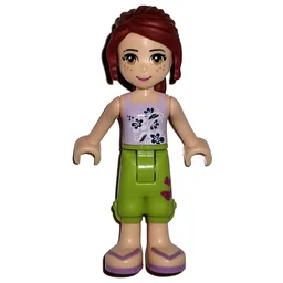 Mia - Lavender Top, Lime Trousers