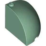 Brick Round Corner 4 x 4 x 3 Quarter Dome Top / Sand Green