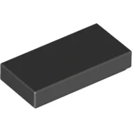 Tile 1 x 2 with Groove / Black