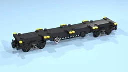 8-Wheel Container Wagon (black frame, 8 studs wide)