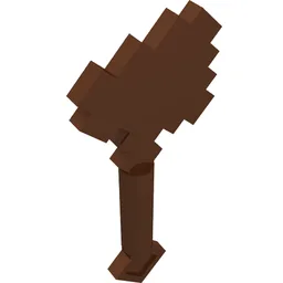 Weapon Axe Blocky / Reddish Brown