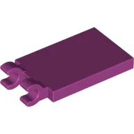 Tile Special 2 x 3 with 2 Clips [Thick Open O Clips] / Magenta