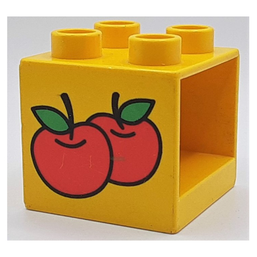 Lego Duplo Cabinet 2 x 2 x 1.5 with Apples Print