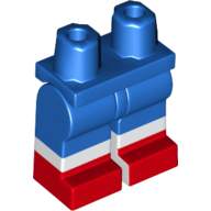 Lego Hips with Blue Legs and White Boots Pattern with Red Shoes Print