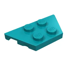 Wedge Plate 2 x 4 / Dark Turquoise