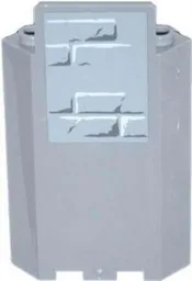 Panel 3 x 3 x 6 Corner Wall without Bottom Indentations with Top Bricks Pattern (Sticker) - Set 70404