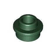 Plate Round 1 x 1 with Open Stud / Dark Green