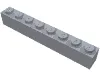 Brick 1 x 8 / Metallic Silver